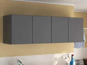 armário de lavanderia aéreo multiuso multimóveis mp5042 com 4 portas