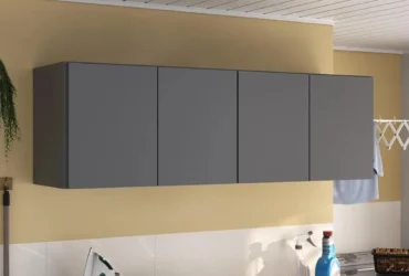 armário de lavanderia aéreo multiuso multimóveis mp5042 com 4 portas