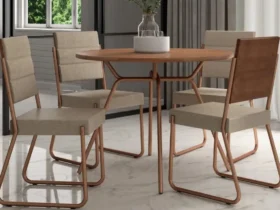 conjunto sala de jantar san francisco carraro com 4 cadeiras