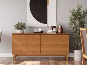 aparador kappesberg 4 portas com 156 cm canela