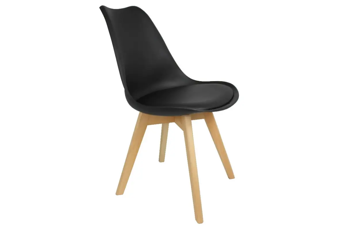 Kit Com 4 Cadeiras Eames Leda Estofada Com Base De Madeira Inova kit com 4 cadeiras estofada eames leda com base de madeira inova