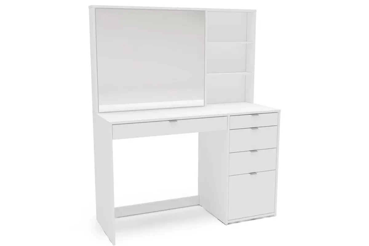 Penteadeira Blum Com 4 Gavetas e 2 Prateleiras Branco Politormo Panorama Móveis penteadeira blum branco politormo panorama móveis com 4 gavetas e 2 prateleiras