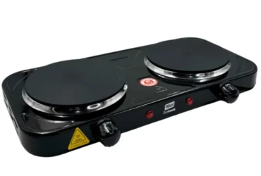 fogão elétrico portátil com 2 bocas em inox com controle de temperatura 1000w/2000w cooktop de mesa