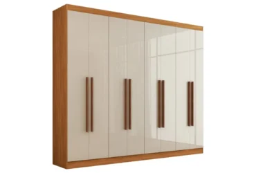 guarda-roupa de casal ele e ela panorama móveis com 8 portas e 8 prateleiras