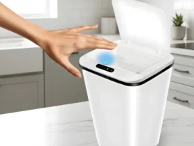 lixeira inteligente com sensor automática de 16 litros para banheiro