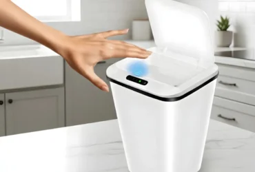 lixeira inteligente com sensor automática de 16 litros para banheiro
