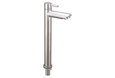 torneira para banheiro de mesa com bica alta em aço inox 304 de 1/4 de volta elegance beltempo