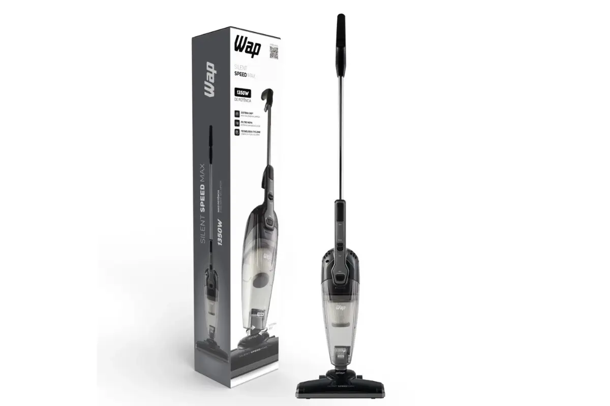 Aspirador de Pó Vertical WAP Silent Speed Max 3 em 1 1350W Com Filtro HEPA Portátil 127V aspirador de pó vertical wap silent speed max 3 em 1 portátil 127V 1350w com filtro hepa