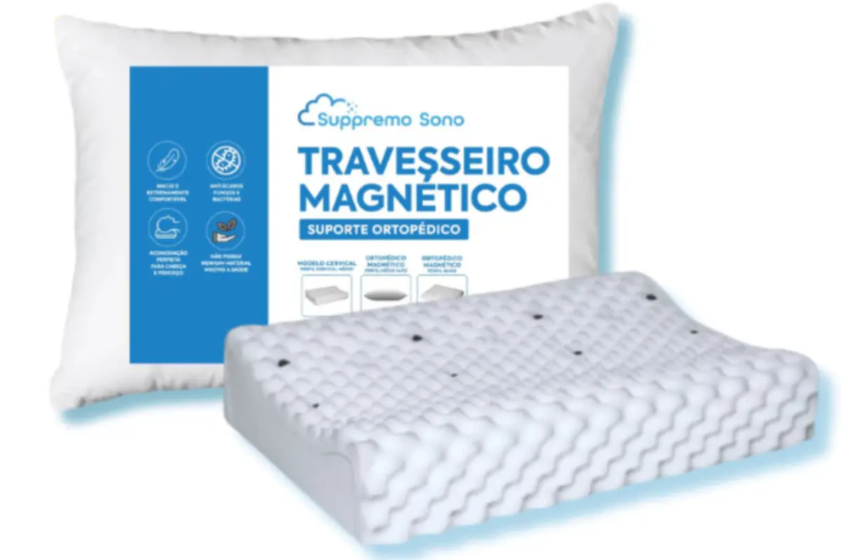 Kit Com 2 Travesseiros Cervical Ortopédico Pillow Magnético Infravermelho Terapêutico Anti Ronco kit com 2 travesseiros cervical ortopédico terapêutico anti ronco terapêutico anti ronco
