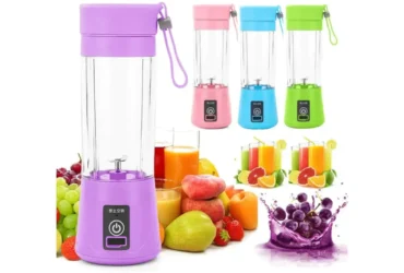 mini liquidificador portátil shake 380ml com 6 lâminas inoxidável