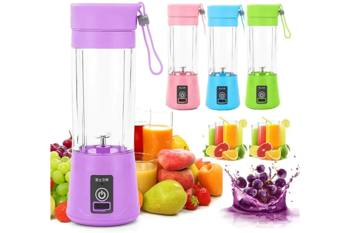 Mini Liquidificador Portátil Shake Com 6 Lâminas Inoxidável 380ML mini liquidificador portátil shake 380ml com 6 lâminas inoxidável