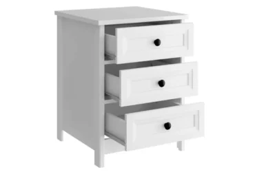 mesa de cabeceira ditália dm 111 branco com 3 gavetas