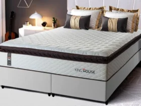 conjunto cama box espuma san diego king branco 193x203x67 king house