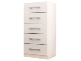 cômoda savana branco com 5 gavetas pnr móveis