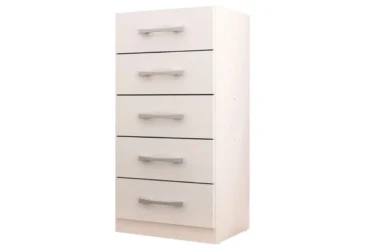 cômoda savana branco com 5 gavetas pnr móveis