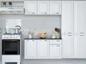 cozinha compacta amanda plus itatiaia com 10 Portas 1 gaveta e 8 prateleiras 245cm