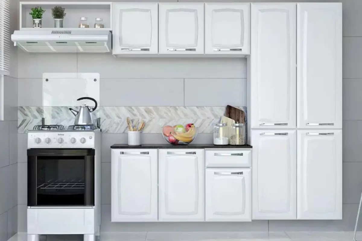 Cozinha Compacta Itatiaia Amanda Plus Com 10 Portas 1 Gaveta e 8 Prateleiras 245cm cozinha compacta amanda plus itatiaia com 10 Portas 1 gaveta e 8 prateleiras 245cm