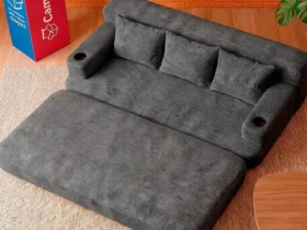 sofá cama nami xpand tech tecido velourê cama inbox 1,88m